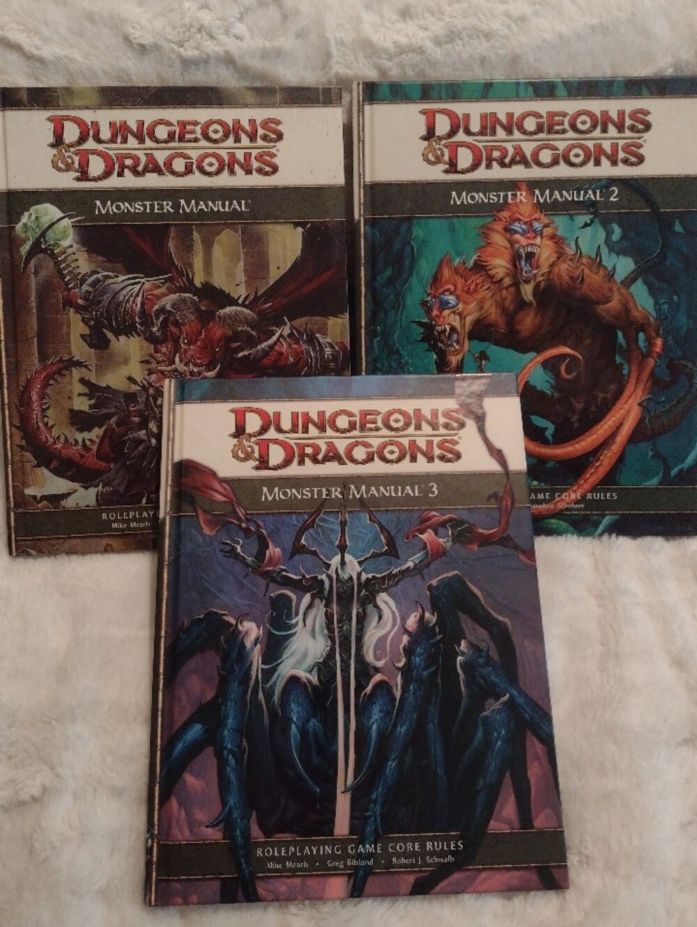 Dungeons And Dragons Monster Manual 1 2 and 3 4th Edition D&D Core Rulebook HC